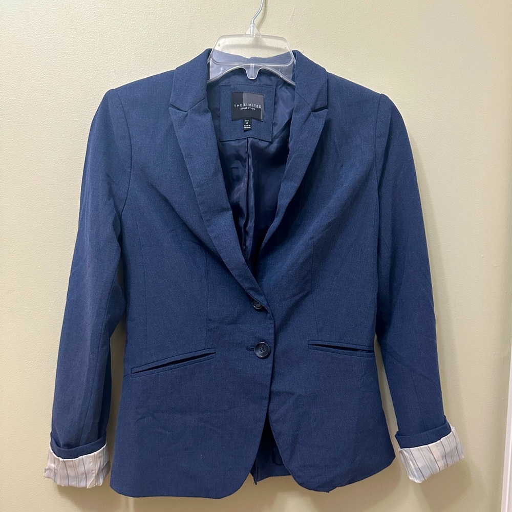 EUC Women’s 0 Tall The Limited Heather Blue Blazer